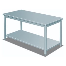 Work table without raised back