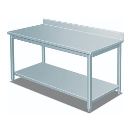 Work table with raised back