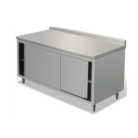 Work cabinet with raised back