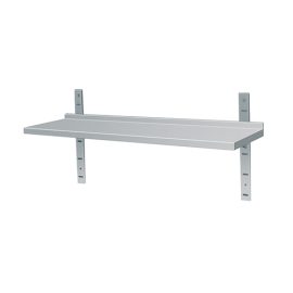 Wall mounted stainless steel shelves
