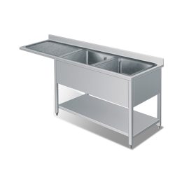 Sink unit for dishwasher 2 bowls