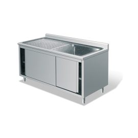 Sink unit with sliding doors