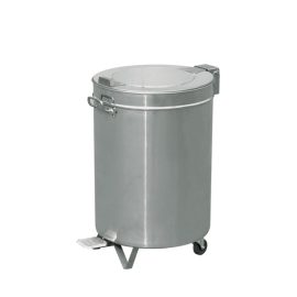 Stainless steel round waste bin